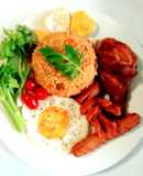 ข้าวผัดอเมริกัน Thai Food Khao Pad American (Thailand American Fried Rice)