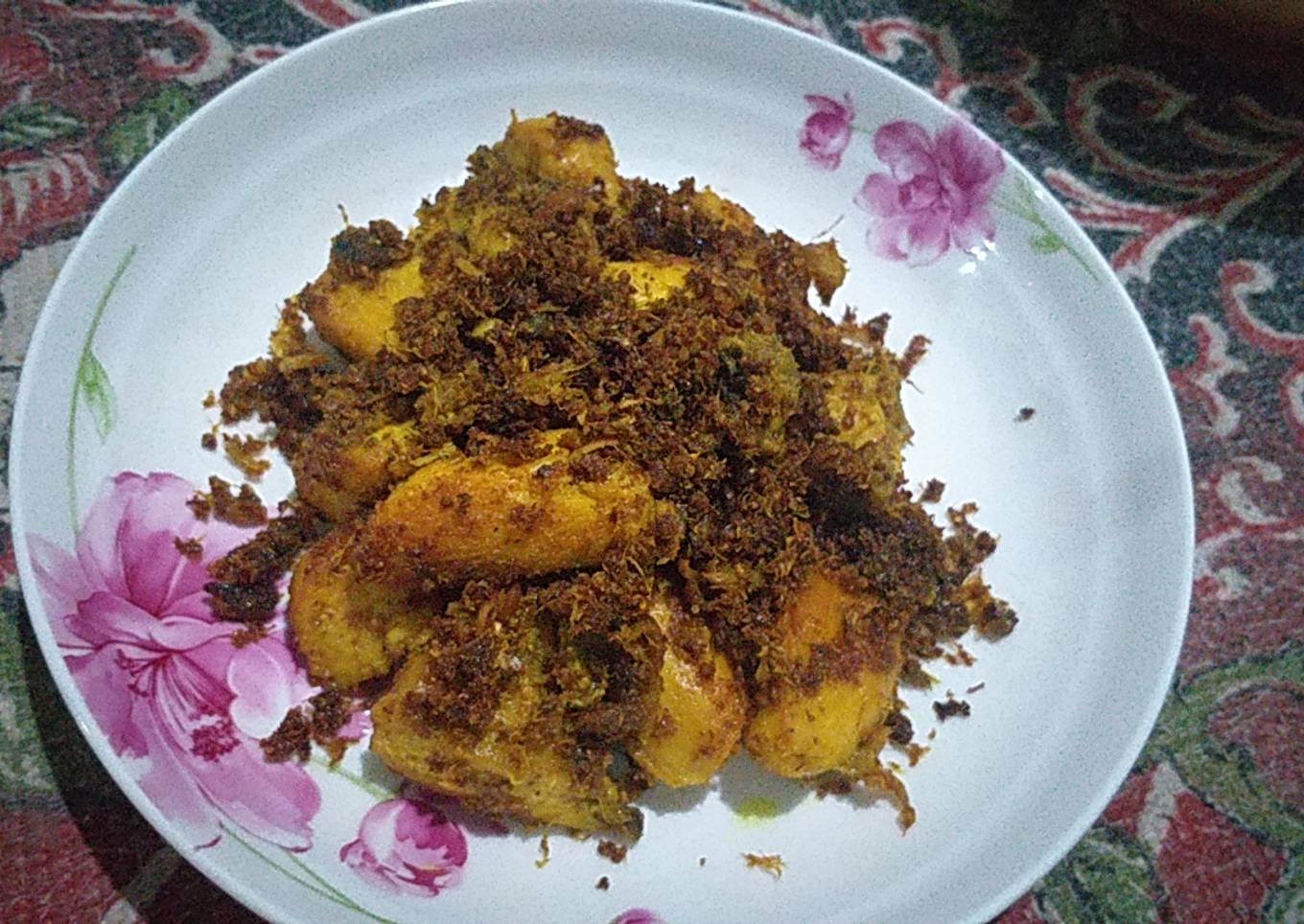 Ayam goreng lengkuas tanpa marinasi