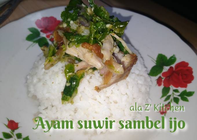 Ayam suwir sambel ijo