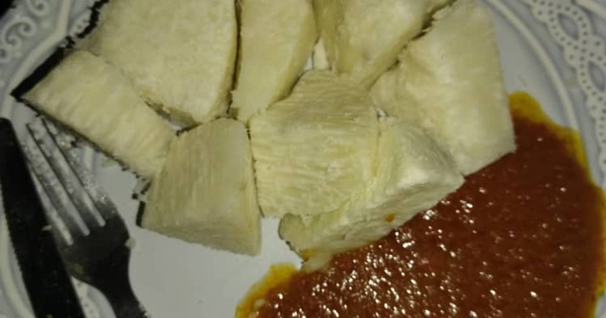 Boil yam and stew😊 Recipe by murjanatu suleman Isah Cookpad