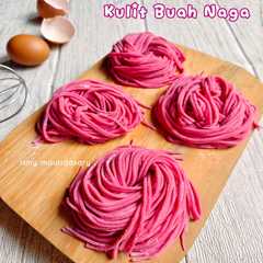 Mie Telur Homemade Kulit Buah Naga-レシピのメイン写真