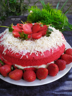 Foto resep Cake red velvet with cheese cream