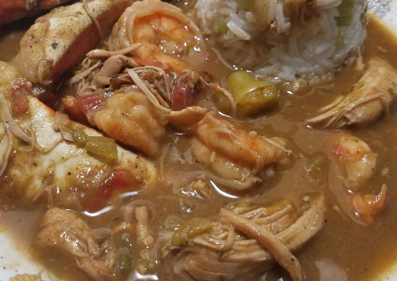 Shrimp Sausage Chicken & Crab Gumbo