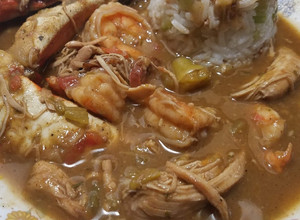 A picture of Shrimp Sausage Chicken & Crab Gumbo.