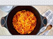 A picture of cajun chicken rice
