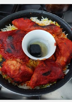 صورة لوصفة تشكن ٦٥ مع رز المندي