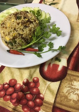 Hình của món Cơm chiên cá mặn.
