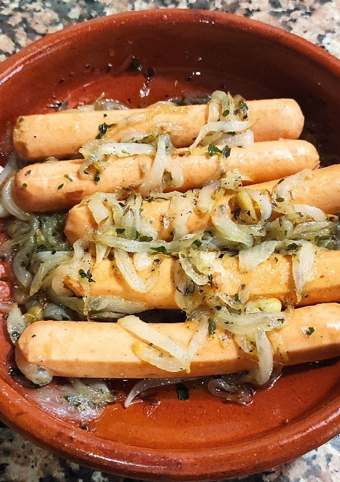 Una foto de Salchichas viena vegetarianas a las finas hierbas