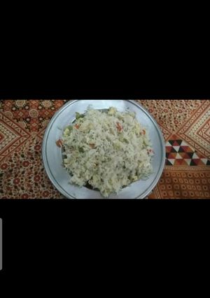 A picture of Vegetable egg rice.