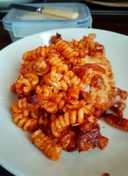 Chicken and tomato pasta bake