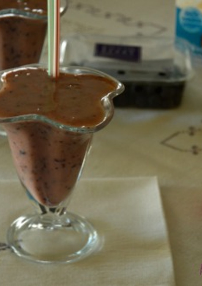Una foto de Batido de arándanos