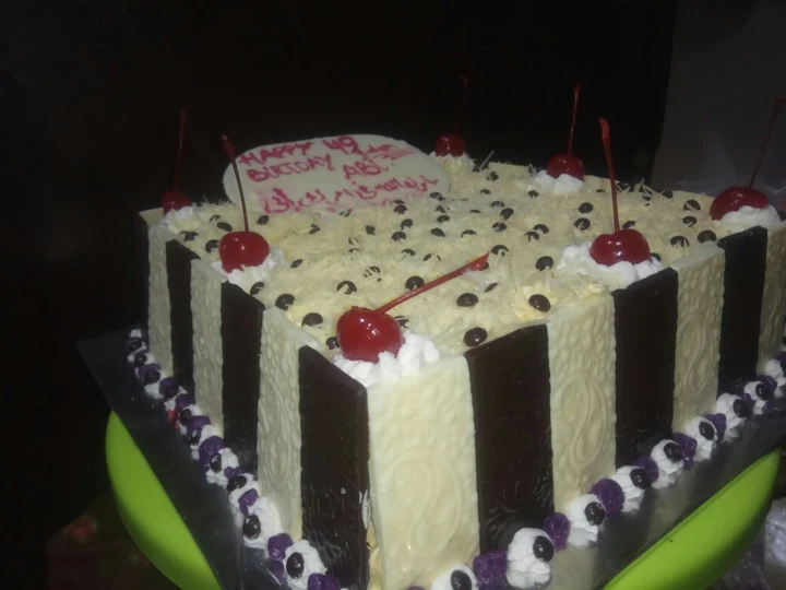 Cara Mudah Menyiapkan Resep  Kue ultah Coklat pagar Part 2 yang Enak Banget, Bisa Manjain Lidah