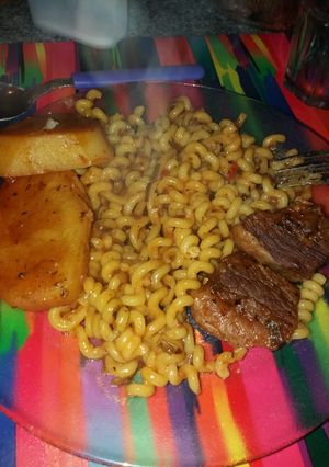 Una foto de Fideos con salsa