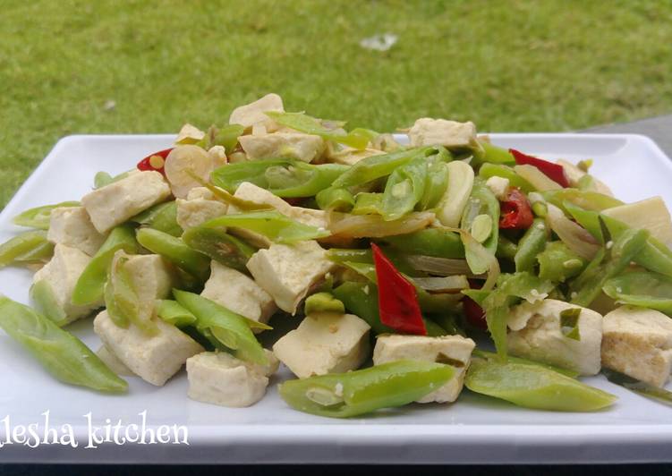 417. Tumis Buncis Tahu Daun Jeruk