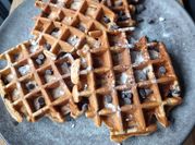 Une photo de gaufres moelleuse