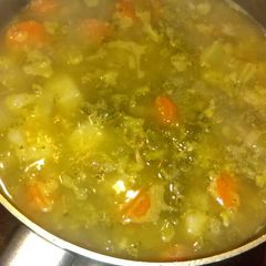 A picture of Vegetable soup.