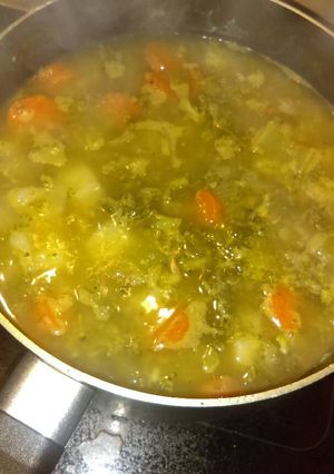 A picture of Vegetable soup.