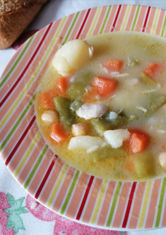 Una foto de Puchero de garbanzos