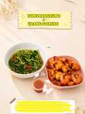 Tumis kangkung + udang goreng