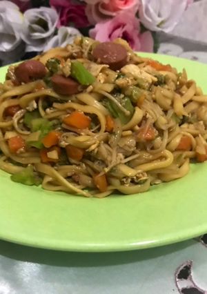 Foto resep Mie Goreng Sosis Enoki(Kuda Menjangan)