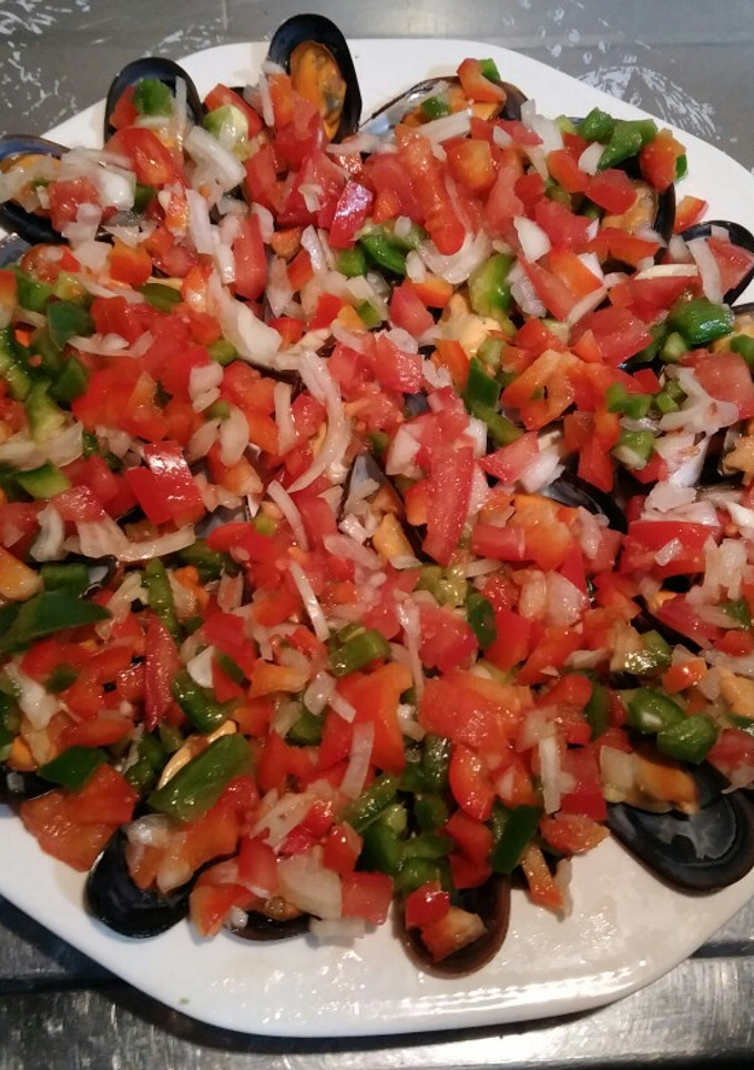 Una foto de Mejillones a la vinagreta