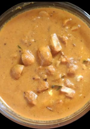A picture of Creamy Mushroom masala gravy.