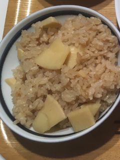 A picture of Rice Cooked With Bamboo shoots.