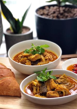 Hình của món Phá lấu lòng bò.