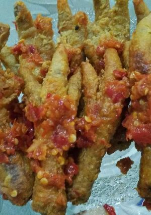 Foto resep Ceker Ayam Krispy sambel setan
