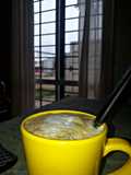 Café con leche con mucha espuma