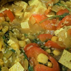 A picture of Rocket tofu curry.