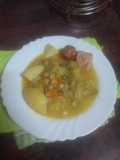 Potaje de col con garbanzos y sacramentos en olla express