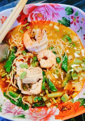 รูปของ บะหมี่ต้มยำกุ้งสดน้ำข้น