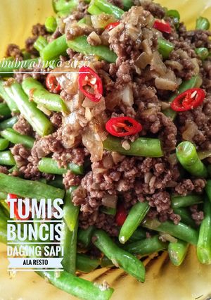 Foto resep Tumis buncis daging Sapi ala resto (resep bubu)