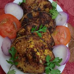 A picture of Bengan Bhaja.