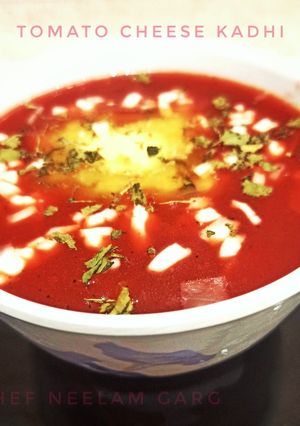 टमाटर चीज़ कढ़ी (Tamatar cheese kadhi recipe in Hindi) रेसिपी मुख्य फोटो