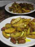 Patatas gajo con salchichas de bote