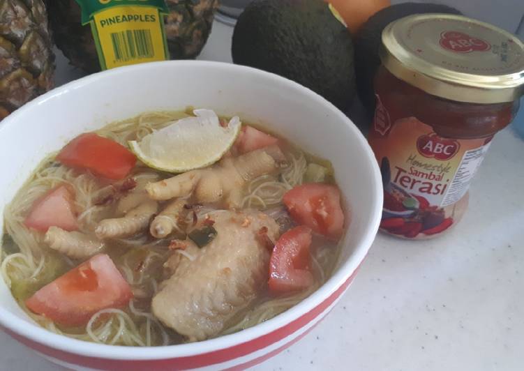 Cara Gampang Menyiapkan Soto Ayam Ceker Santan Cepat#BikinRamadanBerkesan (10) yang Enak