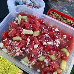 A picture of Watermelon salad.