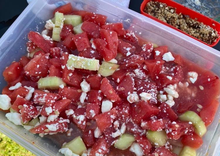 Steps to Prepare Ultimate Watermelon salad