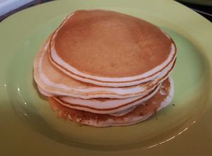 Una foto de Hotcakes sin huevo ni aceite