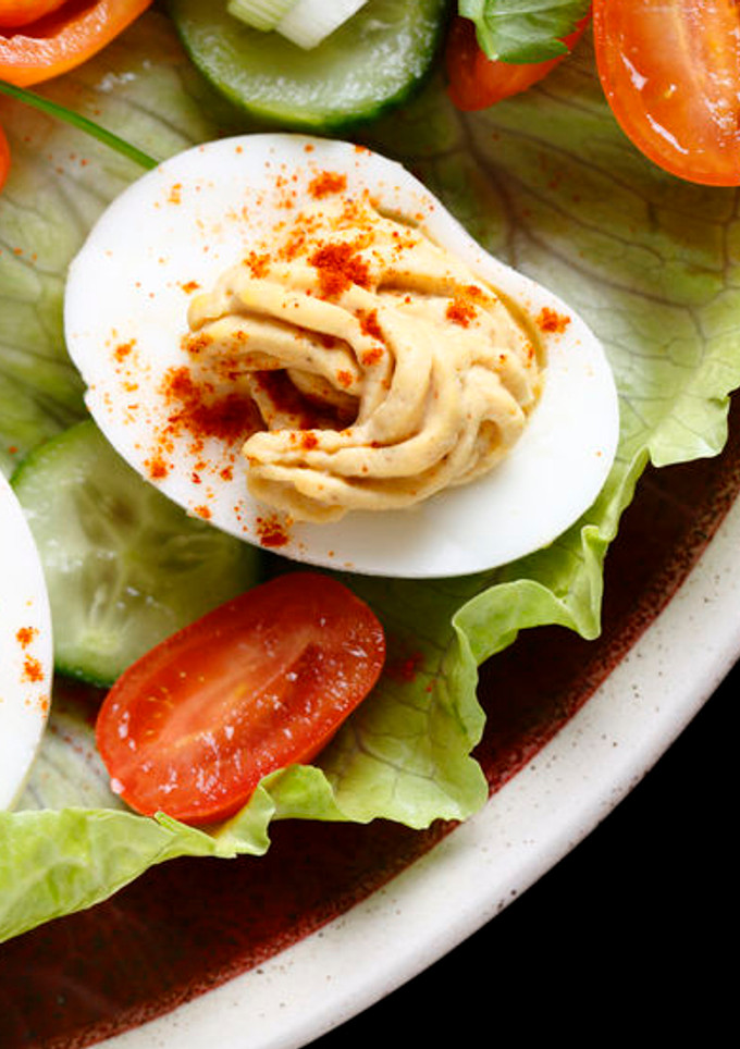 A picture of Deviled eggs with Original Tofu Spread.
