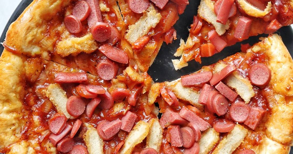  Resep  Pizza  meat lover panggang pakai  oven  tangkring 