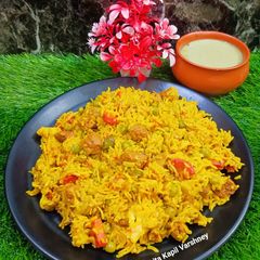 A picture of Soybean Pulao.