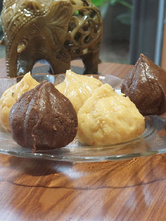 A picture of Instant mava modak.