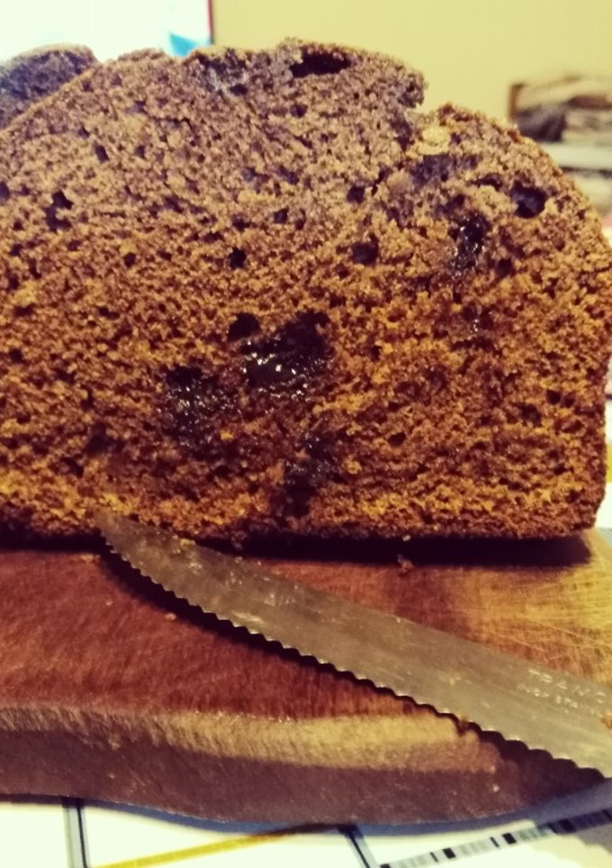 Una foto de Budín de banana doble chocolate