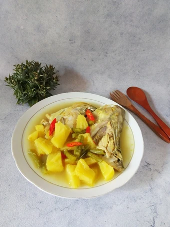 Langkah Gampang Membuat Resep Sayur Asam Nanas Kepala Ikan Pipih (Ikan Belida) yang Bisa Manjain Lidah Anti Ribet, Menggugah Selera