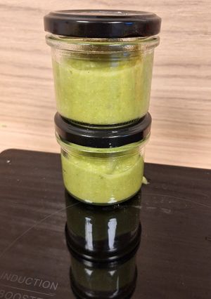 Une photo de Purée bébé haricot vert herbes de Provence