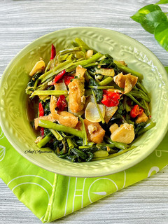 Foto resep Tumis kangkung Tahu