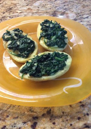 Una foto de Patata rellena de espinaca